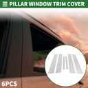 Motoforti Door Pillar Window Trim Anti Scratch Sticker Pillar Posts Door Outer Exterior Cover for Nissan Sentra 2007-2012 Black