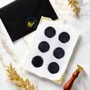 2 x Bat Wax Seal Sticker - 50 PCs Black Gothic Dark Wedding Invitation Wax Seals Stickers Moon Star Self Adhesive Handmade DIY Gold Silver Pen Envelopes Sealing Stamp Party Cards Gift Wrapping