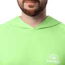 ColdPruf Men's Sunpruf Long Sleeve Performance Sun Protection UPF 30 Hooded Shirt (Green) XL