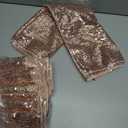 Rose Gold Sequin Backdrop Curtain 4 Panels 2FTx8FT Glitter Rose Gold Background Drapes Sparkle Photography Backdrop for Party Wedding Birthday Wall Decoration