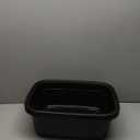 Idotry Rectangle Plastic Black Washing Basin/Tub, Pack of 2 (18 Quart)