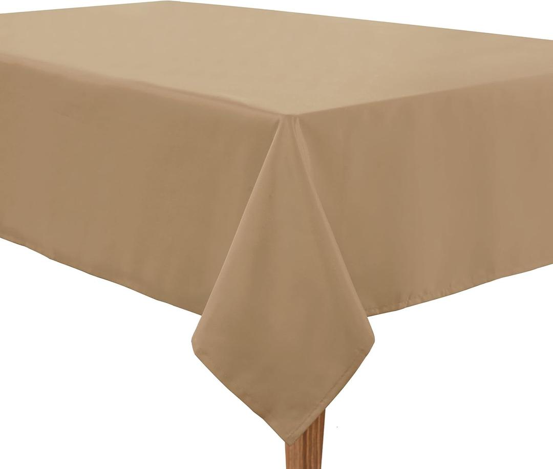 LANE LINEN Rectangular Tablecloth 60x102 Inch  Durable Washable Table Cloths Rectangle for Dining, Coffee Table, Spring Table Cloth Rectangle, Weddings & Special Occasions, Natural