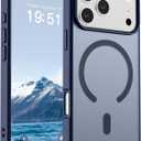 SUPFINE Magnetic for iPhone 17 Pro Case (Compatible with MagSafe)(Military Grade Drop Protection) Translucent Matte Shockproof with Anti-Fingerprint Phone Cover 2025,Navy Blue