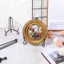18 Pcs 4/6/8 Inch Plate Stands for Display, Black Iron Small Easels Tabletop Picture Stand Multifunctional Foldable Display Stands for Plates, Pictures,Photos, Cards, Books, Frames, Paintings