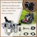 CR950 Carburetor for Briggs and Stratton CR950 CR750 208cc 6.5HP Engine Replace 596079 596080 592864 84004577 595783 595651 595780 13R232 130G32 and More 208cc Engine Carb Kit with Spark Plug Gasket