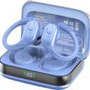 Wireless Earbuds Bluetooth 5.4 Headphones, Noise Canceling Ear Buds with 75hr Playtime, LED Power Display, IPX7 Waterproof Earphones Over-Ear Earphones for Sports/Workouts