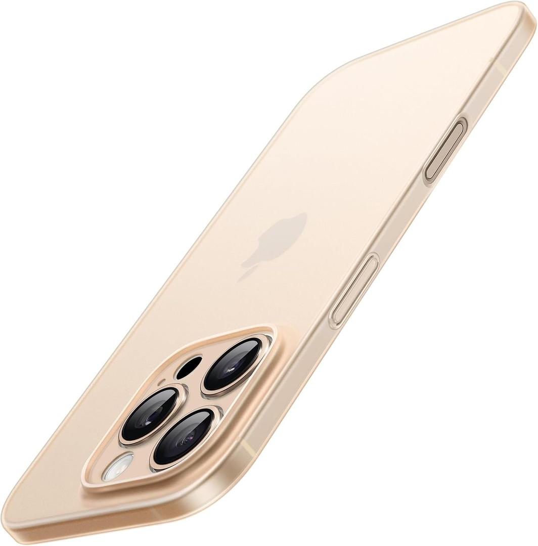 JETech Ultra Slim Case for iPhone 16 Pro 6.3-Inch, Camera Lens Full Protection, Lightweight Matte Finish PP Minimalist Cover (Desert Titanium)