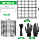 5 Pack Plant Protector from Animals, 17x14 inch Wire Plant Cages Mesh Plant Cage Garden Plant Protector, Sturdy Bunny Barricades Chicken Wire Cloche Plant Protectors for Keeping Bunny Animals Out