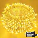 250 LED Christmas Lights Outdoor 82ft String Lights Indoor 8 Modes Clear Wire, Connectable Twinkle Fairy Light Plug in for Bedroom Wedding Tree Decorations, Warm White