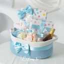 Blue Bows 24 PCS Baby Blue Satin Ribbon Bows 4" Pre-Tied Twist Tie Bow for Gift Wrapping Treat Bags Cake Pops Candy Apple Crafts Baby Shower Birthday Wedding Party Favors