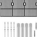 SafBbcue 463344116 463343819 Replacement Parts Kit for Charbroil Advantage 463371116 466344116 Performance 463280019 463370719 Heat Plates G359-0003-W1 Cooking Grates G430-0016-W1