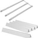 QuliMetal 24.5" Flavorizer Bars & SUS304 34 1/4" Grill Burners for Weber Genesis 300 Series - Fits Genesis E310 E320 S310 S320 Grill Parts with Side Control, Replaces for Weber 7540, 67722, 67820