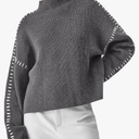 PRETTYGARDEN Women's Chunky Knit Sweaters 2026 Fall Long Sleeve Mock Neck Oversized Pullover Tops Winter Fashion Clothes