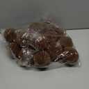 32 Pcs Velvet Christmas Tree Ornaments Balls with Velvet Ribbon Christmas Tree Hanging Decorations Neutral Flocked Balls Bulk for Xmas Home Indoor (Brown)