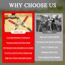 Hose Splitter 2 Way Brass Garden Hose Splitter with Stainless Steel Long Handle Y Valve Water Hose Adapter 3/4" GHT Thread, 2 Pack