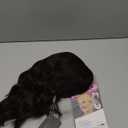 11 Inch Hair Topper for Women with Thinning Hair,Natural Short Wavy Clip-In Wig Topper with Curtain Bangs, Synthetic Hairpiece for Daily Wear(Brown Black)