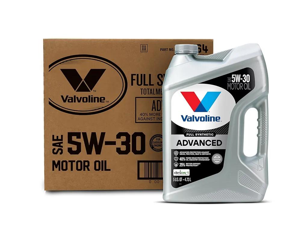 Valvoline Advanced Full Synthetic SAE 5W-30 Motor Oil 5 QT, Case of 3