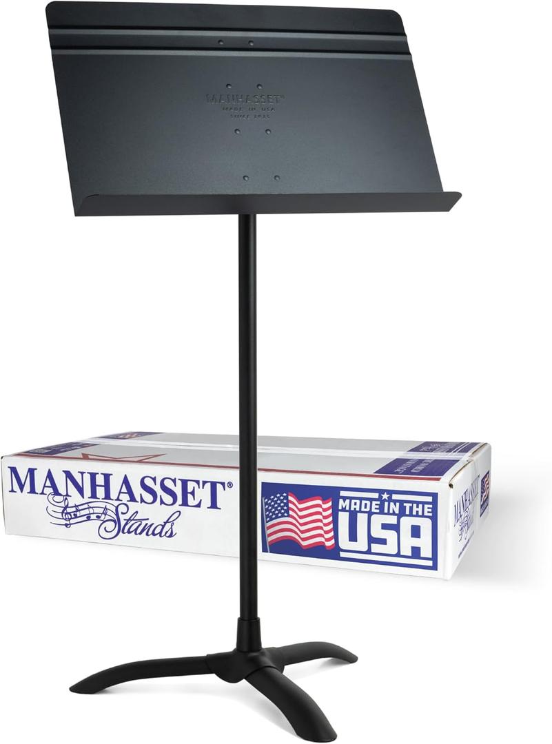 Manhasset Music Stand for Sheet Music - 48 Symphony Model - Long Lasting, Durable Manhasset Stand - Adjustable Height - 26" to 48" - Made in the USA Manhasset Music Stand for Sheet Music - 48 Symphony Model - Long Lasting, Durable Manhasset Stand - Adjustable Height - 26" to 48" - Made in the USA