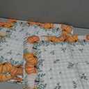 Horaldaily Fall Cloth Napkins 18 x 18 Inch, Thanksgiving Autumn Harvest Orange Pumpkin Buffalo Plaid Party Dinner Decoration Washable Napkins Set of 8