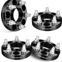 EVIL ENERGY 5x4.5 Wheel Spacers 1 inch Compatible with Ford Mustang 2015-2024, 5x114.3 mm Hubcentric with Lip 5 Lugs 70.5 mm Hub Bore M14x1.5 Studs Black