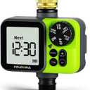 Sprinkler Timer, Brass Inlet Programmable Watering Timer for Garden Hose Fits 3/4 US Faucet, Outdoor Soaker Hose Timer w/Rain Delay/Manual/Automatic Watering, Drip Irrigation for Lawn Yard