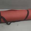 Gaiam Essentials Thick Yoga Mat with Easy-Cinch Strap (Red, 10mm) | Extra-Thick 10mm Cushioning | Textured Non-Slip Surface | Carrying Strap Included | Yoga, Pilates & Floor Workouts | 68"x24"