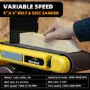 Woodskil Variable Speed Belt Disc Sander, 4 x 36 Inch Belt & 6 Inch Disc 3A Benchtop Sander Combo Machine, 2000-4000 RPM, 1060-2110 FPM for Woodworking, DIY