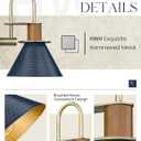 HWH Rustic Wall Sconces, Industrial Sconce Wall Lighting Indoor Wall Lamp, 1-Light Barn Vanity Light for Bathroom Bedroom Bedside, Hammered Metal Shade, Navy Blue Finish, 5HZG74B BL+BG