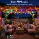 Beizelte Outdoor String Lights, 150FT RGB+IC Outside Light Dimmable Shatterproof LED Bulbs, IP67 Waterproof Chasing Effect Lighting DreamColor Patio Strip Lights for Backyard, Balcony, Outdoor Living