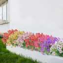 24 Bundles Artificial Flowers for Outdoor, UV Resistant Faux Artificial Plants No Fade Fake Plastic Flowers for Decoration Indoor Outside Garden Porch Window Box Home Wedding Farmhouse- Mix Color