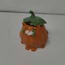 Fine Ceramic Whisker Pumpkin Cat Candy Treat Bowl, 7-1/4" H