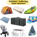 iFARADAY 155L Oversized Duffle Bag - 42 Extra Large Heavy Duty Water Resistant Travel Bag for Camping Moving Storage (Grey)