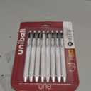 Uniball One Retractable & Refillable Gel Pen, 0.5mm Micro Tip, Black Ink, 8 Pens