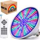 Pool Lights, 12V 40W RGB Color Changing Underwater LED Pool Light for Inground Pool with Remote Control, E26 Replacement Bulb Fit in for Pentair and Hayward Pool Light Fixtures(AC/DC 12 Volt)