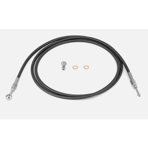 MoKitDora 79" Braided Hydraulic Clutch Cable for 16" Bars Compatible with 2009-2012 Touring Electra Road Street Glide CVO Models, Black