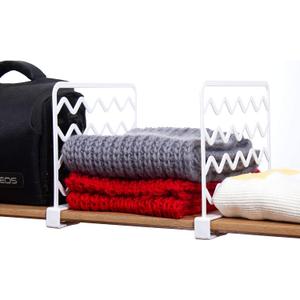 CY craft 8 PCS Shelf Divider,Thickened Wood Shelf Dividers,White Plastic Closet Shelf Separators Clothing Organizer Perfect for Bedroom Shelving Organization and Kitchen Cabinet Shelf Storage