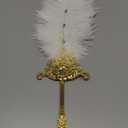Handheld Ostrich Feather Fan 1920s Vintage Flapper Hand Fan for Costume Party