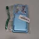 Vizvera for Samsung Galaxy S25+Plus Case Wallet RFID [Cards Holder][Camera Cover][Edge Raised] Full Body Rugged Shockproof Silicone Protective Phone Case for Galaxy S25+Plus 6.7"(Lake Blue)