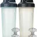 Mr. Pen- Protein Shaker Bottles, 2 Pack, 28 oz, Shaker Bottles with Leak-Proof Flip-Top Lid, Wire Whisk Ball for Smooth Mixing, Ideal for Protein Shakes, Smoothies, and Supplements (Clear)