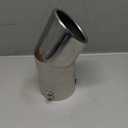 Exhaust Tip, 2.75-3 inch inlet adjustable, 3.5'' Outlet 8'' Long Muffler Tip, Chrome Stainless Steel Truck Car Turn Down Tail Tip, Clamp On Tailpipe