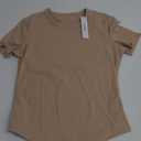 Ododos Women's Cozy French Terry Batwing Short Sleeve Tee, Small