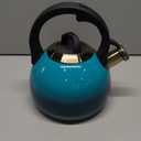 Tea Kettle Stovetop Whistling Kettle Teapot, Food Grade Stainless Steel Teakettle for Stove Top with Heat Proof Ergonomic Handle, 3.1 Quart Tea Pot (Blue)