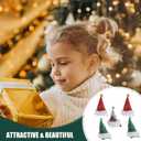 Toyvian 5pcs Christmas Hat Hair Clips, Sequin Mini Tops Decorative Barrettes for Girls Holiday Party Hair Accessories in Red, Green, Silver