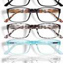 Gaoye 1.25 Professional Reading Glasses for All Day - Computer Readers with Blue Light Protection - Pack of 5