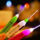 LED Light Ear Wax Removal Tool, Multi-Color Pack with Illuminated Tips, Professional Cleaning Pick Set for Safe Home Use (Green)