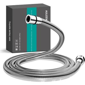 AULEEND Shower Hose 304 Stainless Steel Extra Long Shower Hose Replacement Handheld Shower Head Hose Extension (Chrome, 78 inch)