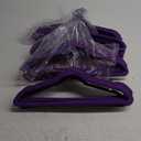 HOUSE DAY Noble-Purple Velvet Hangers 60 Pack, Non Slip Clothes Felt Hanger Heavy Duty for Coat, Premium Slim Space Saving Suit Hangers for Closet Organizer, 360 Rotating Silver Hook