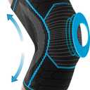 Dr. Scholl's Compression Knee Sleeve with Massaging Gel, Breathable Fabric, Shock-Absorbing Knee Compression Sleeve, Built-in Gel Padding & Support  L/XL