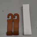 Leather Hooks for Headrest - Fully Leather-Wrapped U-Shaped Purse Holder for Car, Flexible Seat Back Organizer & Durable Car Accessories for Purses, Bags, Coats & More (Brown, 2 Pack)