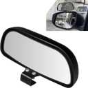 1 PC Car Rearview Blind Spot Mirror, 5.7" x 2.5" Rectangular Adjustable HD Glass Reversing Assist Mirror, Wide Angle View Bolt-on Anti-fingerprint Mirror, Universal for Cars (Black)